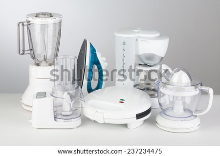 Kitchen Appliances on a neutral background Royalty-Free Stock Photo #237234475