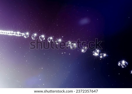 Droplets on Starry Night Background