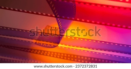 color background with a film. The current 35 mm film for the background of the banner