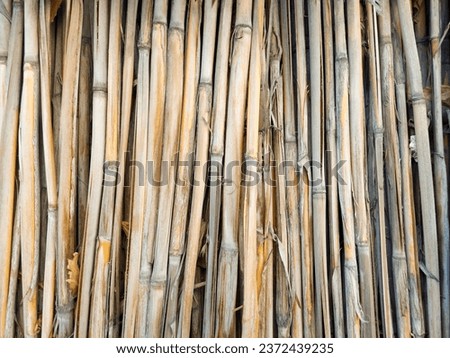 Background made of bamboo. Wooden furniture.