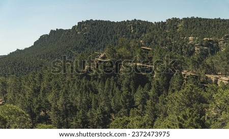 landscape in the mountains of pinares de rodeno, located in albarracin, spain