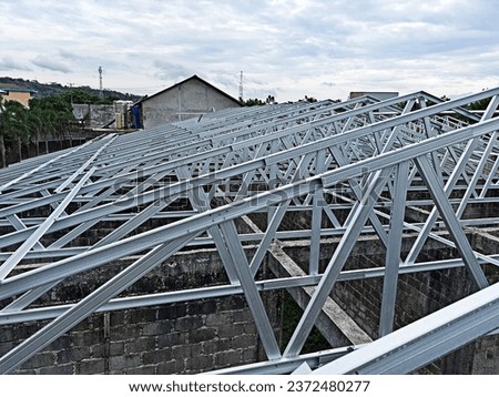 light steel frame with light brick building Royalty-Free Stock Photo #2372480277