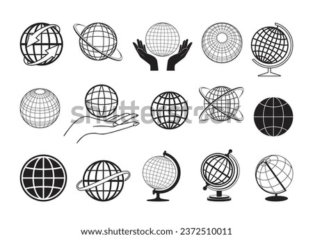 Globe vector for print, Globe clipart, Globe vector illustration