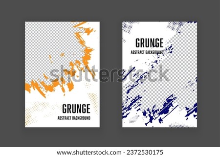 Vector template grunge brush texture with overlay. Abstract frame pattern element grunge shape clipping mask.