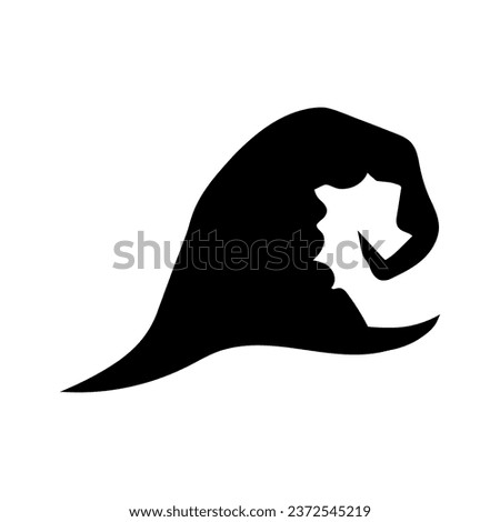 Witch hat icon vector. Halloween illustration sign. Witch symbol or logo.