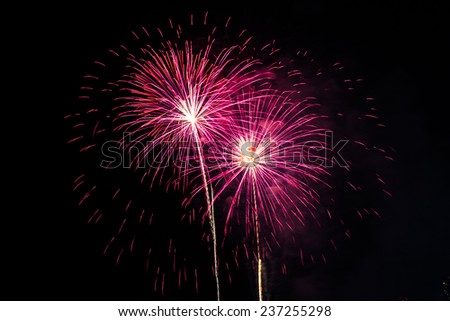 fireworks festival in Pattaya Thailand 2014