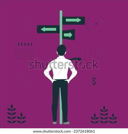 business decisions concept vector design illustration