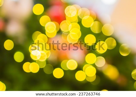 Bokeh light decoration for Christmas tree