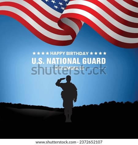 National Guard Birthday. United States National Guard Birthday.  Royalty-Free Stock Photo #2372652107