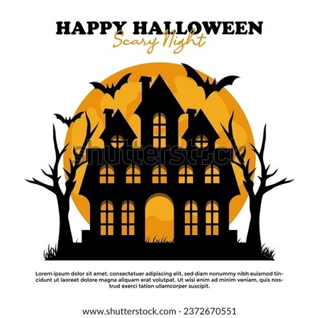 Halloween House Vector Collection Template