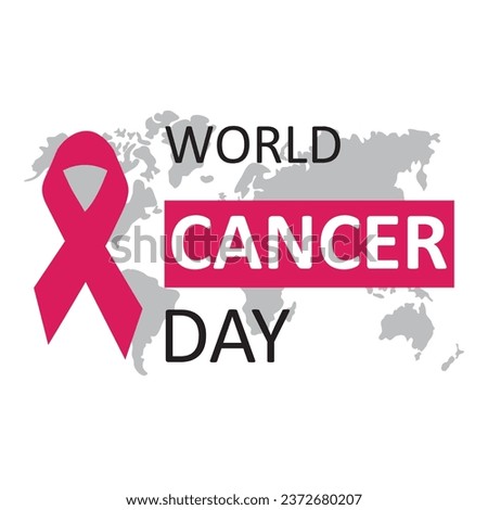 World Cancer day vector flat illustration on white background..eps