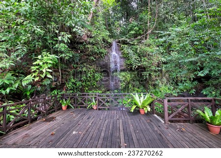 Sarawak Cultural Village Waterfall, Sarawak, Malaysia.