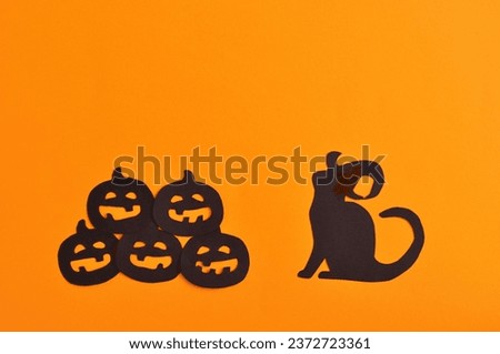 Funny orange happy halloween background 