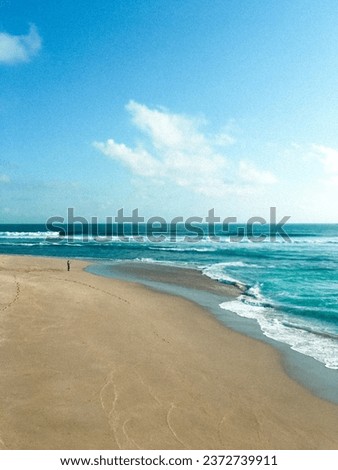 the coastline when it is quiet, The picture was taken in summer on Labangka Beach West Nusa Tenggara