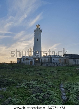 Cape Whale Coast Lighthouse sunset picture 