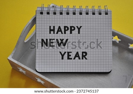 minimalistic yelllow happy new year background 