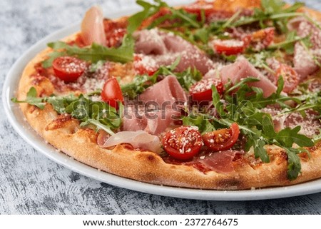 italian pizza on the white plate
