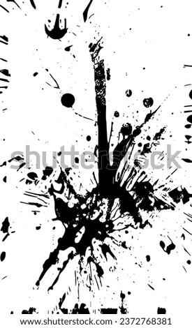 Monochrome Grunge Background. Abstract Black and White Texture with Scratched Lines, Spots and Blobs. Trendy Vector Halftone Texture, Monochrome Grunge Pattern for your Design or background