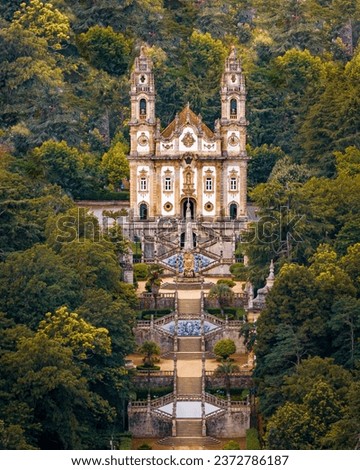 Douro Valley Church with Stairs Royalty-Free Stock Photo #2372786187