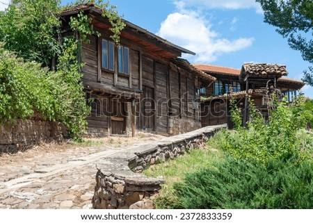 Nineteenth century houses in town of Kotel, Sliven Region, Bulgaria Royalty-Free Stock Photo #2372833359
