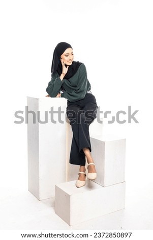Smart casual for modern office and outing fashion with hijab in Malaysia.