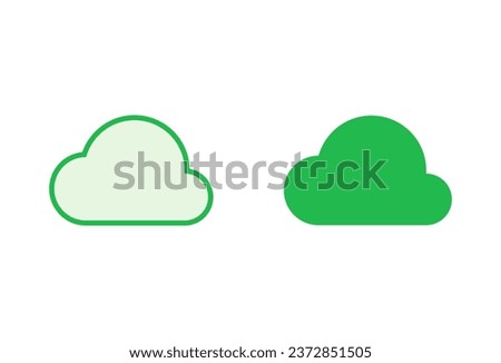 Cloud icon set. cloud vector icon