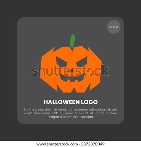 premium logo with halloween pumpkin symbol