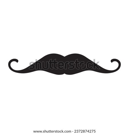 Moustache Vector icon logo element 