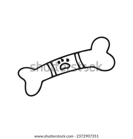 Bone for dog template logo
