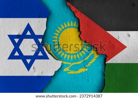 kazakhstan between Israel and Palestine. Israel kazakhstan Palestine. Royalty-Free Stock Photo #2372914387