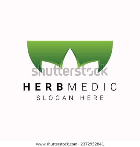 Herb Medic Logo Design Natural Healing Homeopathic Medicine