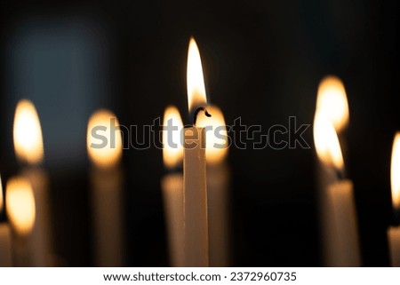 hot church candles in the temple