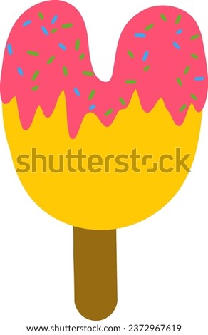 an alphabet with ice cream theme