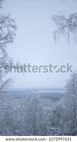 White snowy landscape in beautiful Skåne