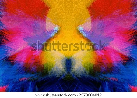 Vibrant Abstract Brush Strokes and Extruded Cubes Illustration with Contemporary Artistic Background, Resembling Oil Painting on Canvas, Perfect for Modern Design and Creative Visual Projects