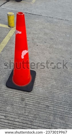 Traffic cones that are located