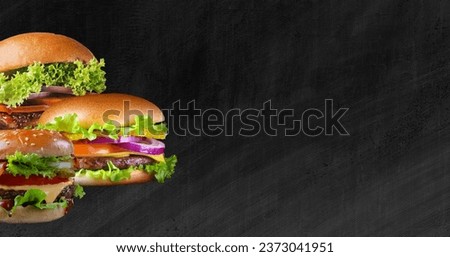 In the image, there is a mouthwatering burger that looks incredibly delicious. The burger consists of a perfectly grilled beef patty that appears juicy and well-seasoned. It's topped with a slice of m