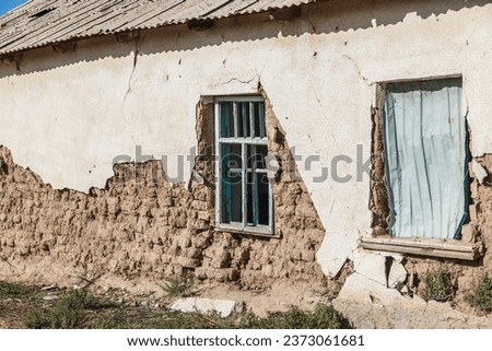 windows on an old abandoned house
