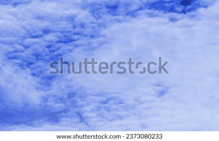 Blue sky covered with white clouds fresh air in summer