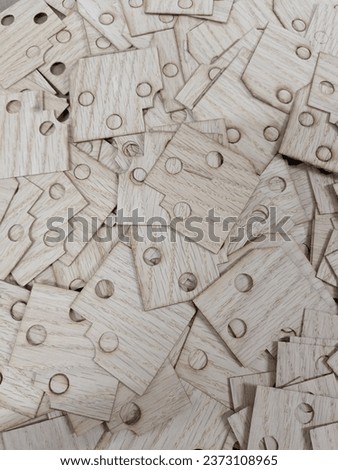 Semarang, Indonesia - October 10, 2023 : This is a photo of Veneer after processing by CNC laser cutting Machine