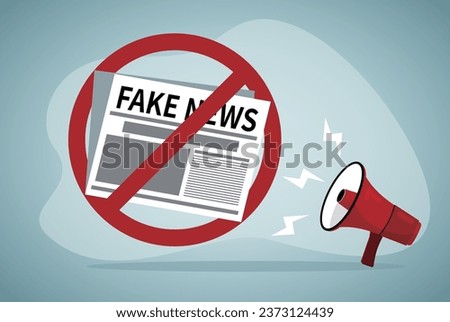 Fake news speeding through social media, False media information editorial concept. vector illustration, EPS