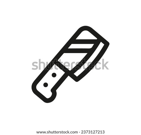 Cleaver icon vector. Linear style sign for mobile concept and web design. Cleaver symbol illustration. Pixel vector graphics - Vector.