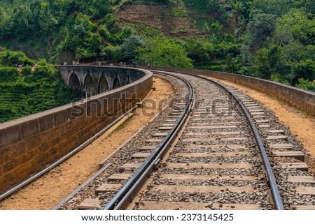 The Nine Arches Bridge near Ella, Sri Lanka. Royalty-Free Stock Photo #2373145425