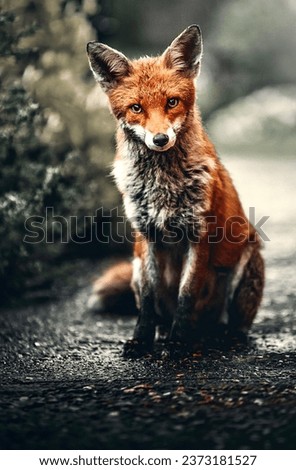 A fox on the road.