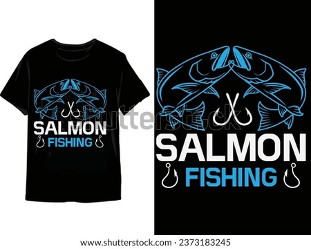 Salmon Fishing t shirt design new