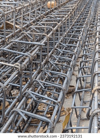 Jakarta, Indonesia.10-10-2023: photo of a building frame made of iron patterns