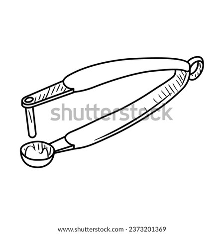Device for cherry or olive pits removing on white background