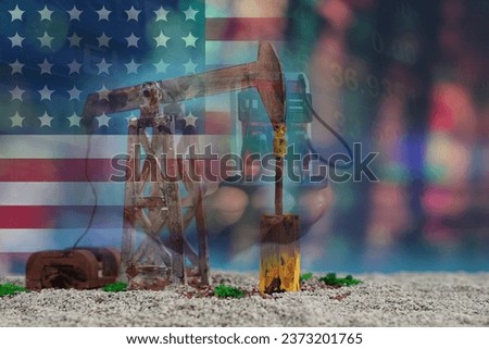 Global crude oil natural resources production commodity trade futures contracts  Royalty-Free Stock Photo #2373201765