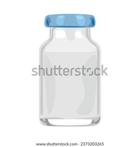 Ampoule with medicine on white background