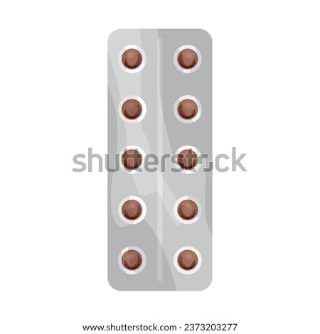Blister with pills on white background